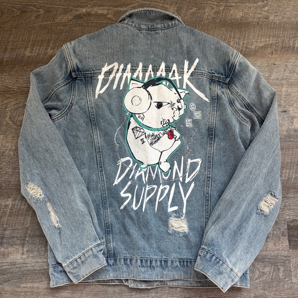 Diamond Supply Co. DIM MAK Denim Jacket Mens Size Medium